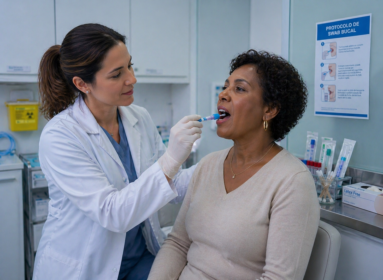 Paciente fazendo exame NGS no Centro Diagnóstico do Leblon